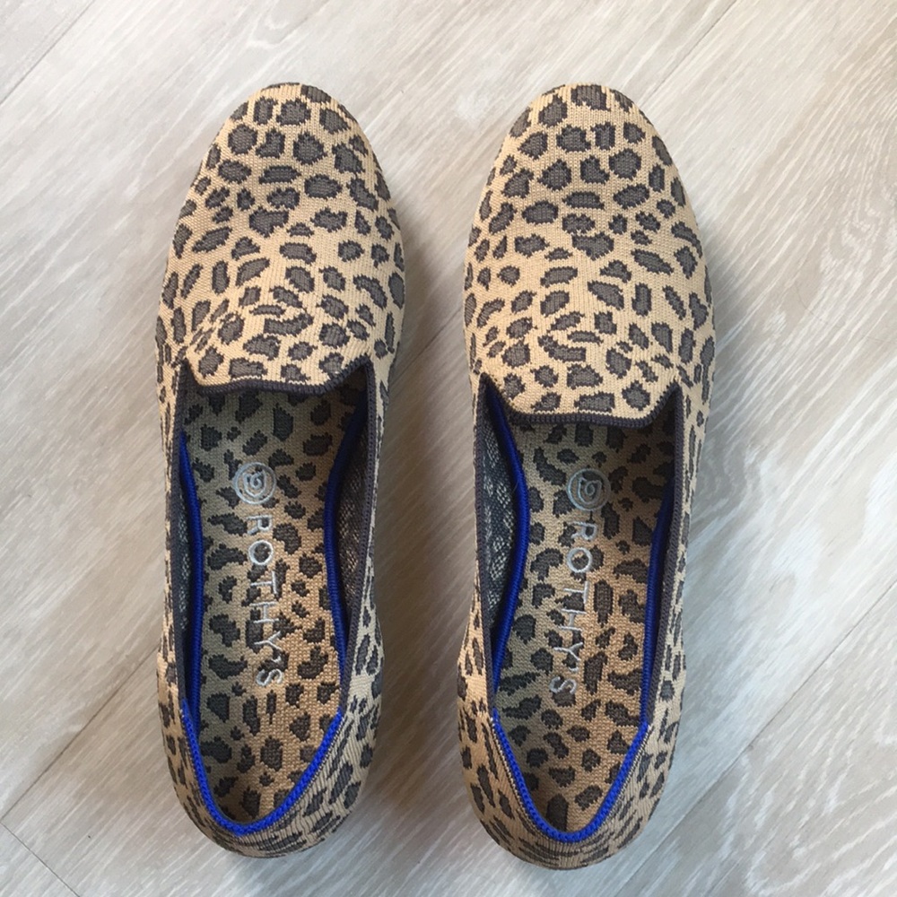 NEW - NIB ROTHYS LOAFERS - LEOPARD SIZE 9